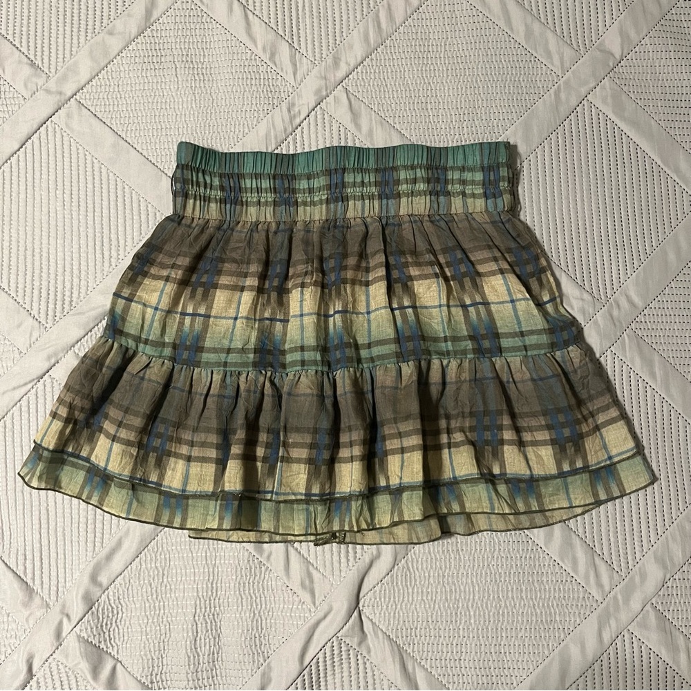 Vintage Rachael & Chloe Plaid Mini Skirt (L) - Picture 1 of 4